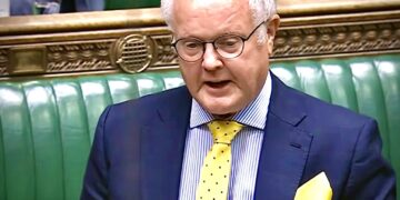 Clive Jones MP in the House of Commons last week: Pic: BBC Parliament.