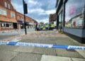 The scene in Peach Street on Sunday morning. Pic: Andrew Batt.