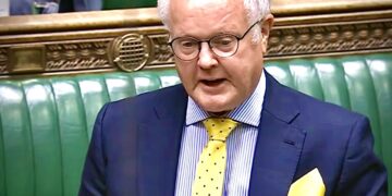 Clive Jones MP in the House of Commons last week: Pic: BBC Parliament.