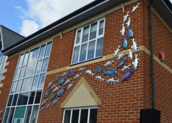 The fish mosiac on the wall of Wokingham Methodist Church Picture: Phil Creighton