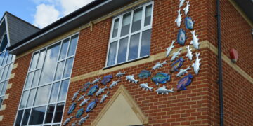 The fish mosiac on the wall of Wokingham Methodist Church Picture: Phil Creighton