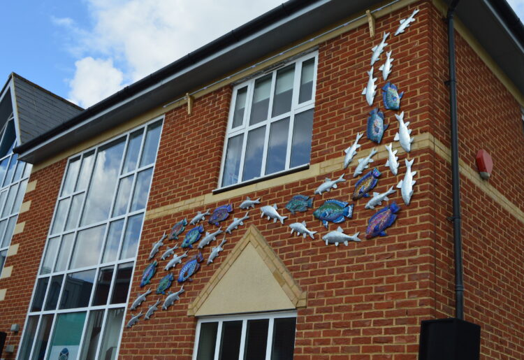 The fish mosiac on the wall of Wokingham Methodist Church Picture: Phil Creighton