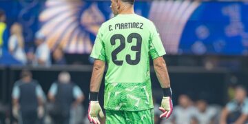 Emiliano Martinez during Argentina v Egypt at the 2026 FIFA World Cup Picture: Bryan Berlin, Wikimedia Commons