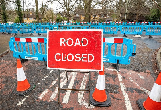 Road closed Picture: Stewart Turkington