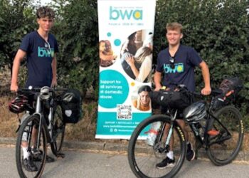 Harley and Noah have discovered the kindness of strangers as they cycle 840km for Berkshire Women's Aid. Picture: BWA