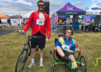 Duncan and his brother Drew are raising money to buy an Ice trike to keep Duncan fit and healthy. Picture: Kate Stonehouse