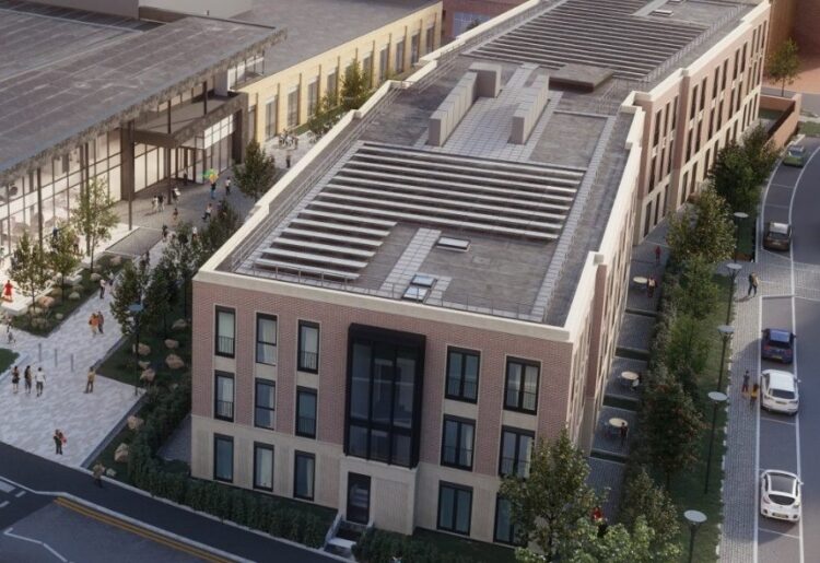 An architect's impression of the Carnival Hub development Picture: HLM Architects