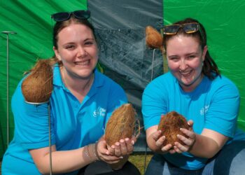 The Ollie Young Fun Day on Sunday.

Volunteers, Libby Munro and Abi Graham looking after the coconut shy.