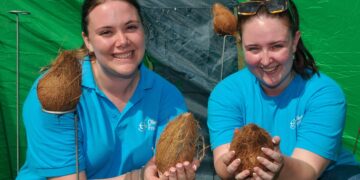 The Ollie Young Fun Day on Sunday.

Volunteers, Libby Munro and Abi Graham looking after the coconut shy.