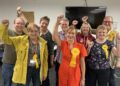 Louise Timlin and Liberal Democrats following her election to Wokingham Town Council. Credit: Phil Creighton, posted by Wokingham Liberal Democrats