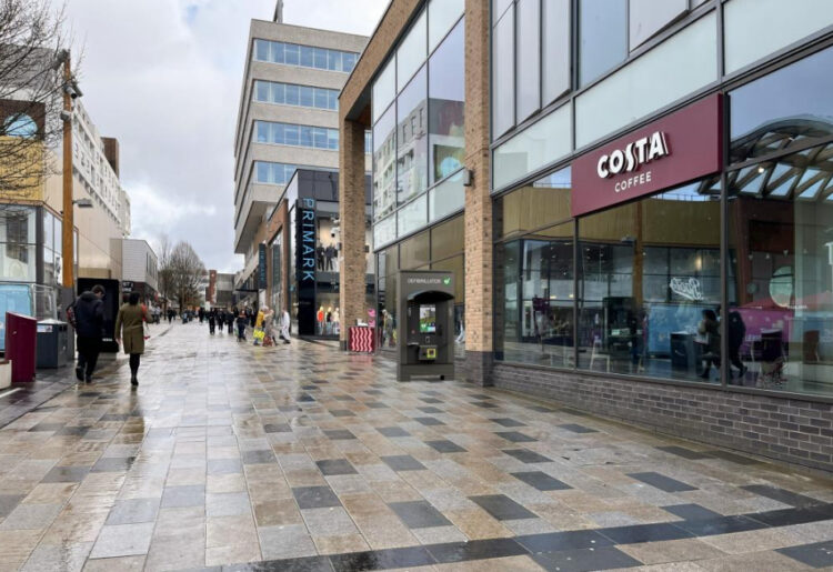 The plan for the phone box, advertising screen and defibrillator at Braccan Walk in The Lexicon, Bracknell town centre. Credit: JCDecaux
