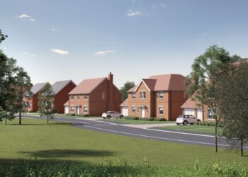 A CGI for the approved outline plan for up to 75 homes on land to the west of Park Lane, Charvil. Credit: Hicks Developments / Red Kite Consultancy