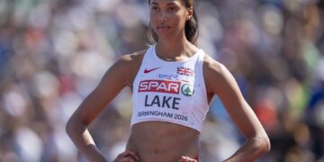 Novuna GB & NI Team athlete Morgan Lake competing in the Women?s High Jump at the European Athletics Championships Birmingham 2026.