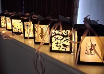 Residents of West Oak Care Home were treated to a lantern making workshop. Picture: West Oak Care Home