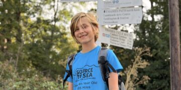 Ellis and his dad will walk the 185 miles of the Thames for Cancer UK. Picture: Matt Kent