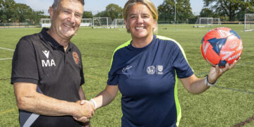 Mark Asdhwell and Liz Verrall. Pic: Stewart Turkington.