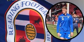 The defender was spotted in the players box at Reading FC