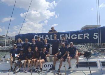 Pupils from The Piggott School took to the waves for a double yacht adventure. Picture: Piggott School