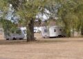 Two Traveller camper vans spotted in Foxhays Road, Whitley on Wednesday, August 19. Credit: UGC
