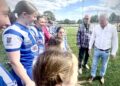 MP Clive Jones and town mayor Alwyn Jones were at Cantley to watch Ashridge Park v Slough Town.