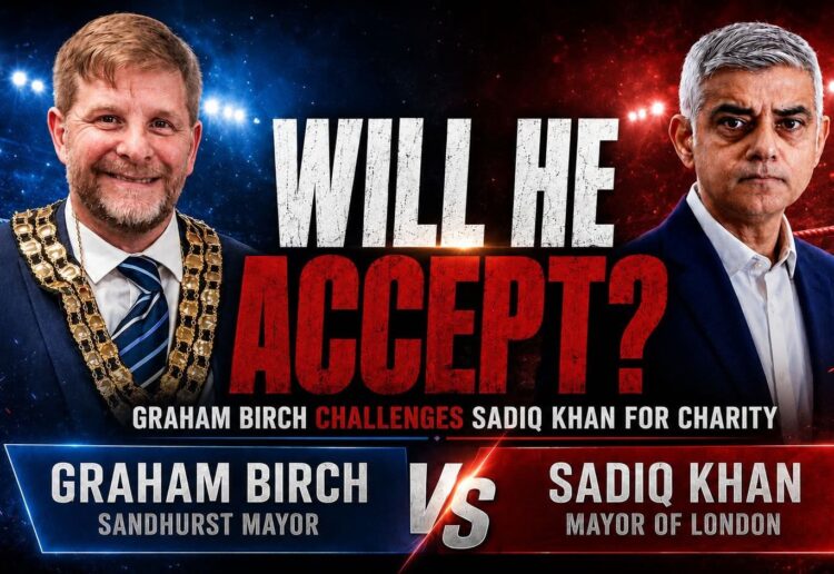 The mayor of Sandhurst wants to box Sir Sadiq.