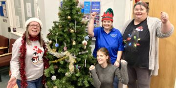 Families were able to enjoy Christmas fun at a party organised for Grub Club members in Wokingham's Cornerstone building. Picture: Emma Merchant