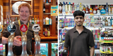 Dan Haustrup, the manager of Toby Carvery Caversham Bridge and Shiraz Ali from the Premier Store in Caversham Road, businesses near the Reading Festival site. Credit: James Aldridge, Local Democracy Reporting Service