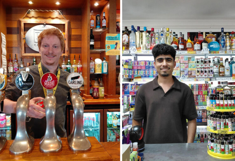 Dan Haustrup, the manager of Toby Carvery Caversham Bridge and Shiraz Ali from the Premier Store in Caversham Road, businesses near the Reading Festival site. Credit: James Aldridge, Local Democracy Reporting Service