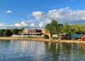 People will be able to swim in a Dinton Pastures lake at sunset. Picture: WBC