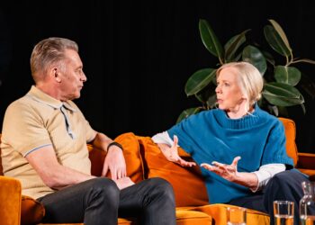 Chris Packham and Deborah Meaden discuss the National Briefing. Picture: courtesy of People's Emergency Briefing