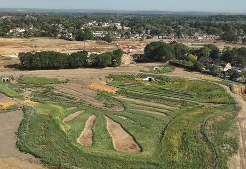 A recent drone image above the area where Holme Park will be. Pic: WBC.